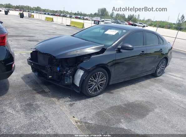3KPF54AD2NE498026 2022 KIA FORTE Black წინა მარცხენა ხედი სამი მეოთხედიდან