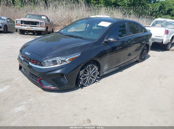 3KPF54AD3NE430852 2022 KIA FORTE Black Առջևի ձախ երեք քառորդ տեսարան