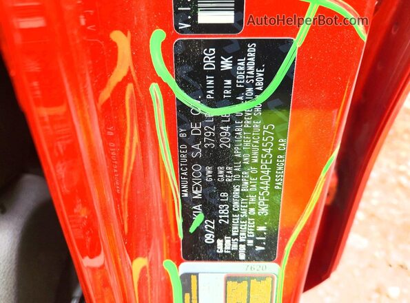 3KPF54AD4PE545575 2023 KIA FORTE Orange Engine compartment view