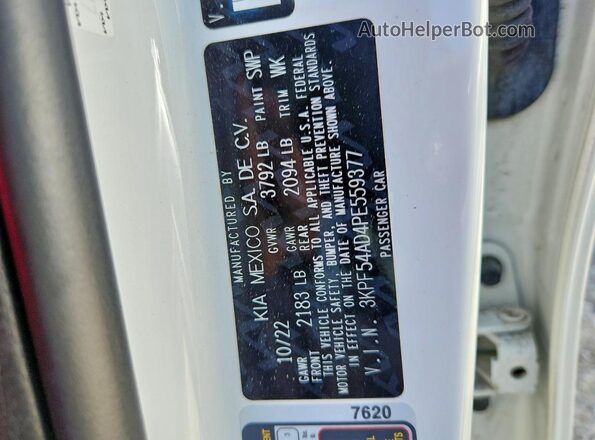 3KPF54AD4PE559377 2023 KIA FORTE Белый Вид подкапотного пространства