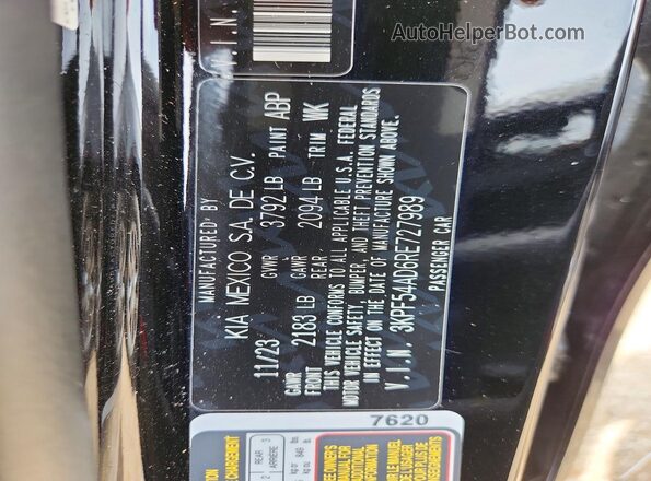 3KPF54AD6RE727989 2024 KIA FORTE Black ძრავის განყოფილების ხედი