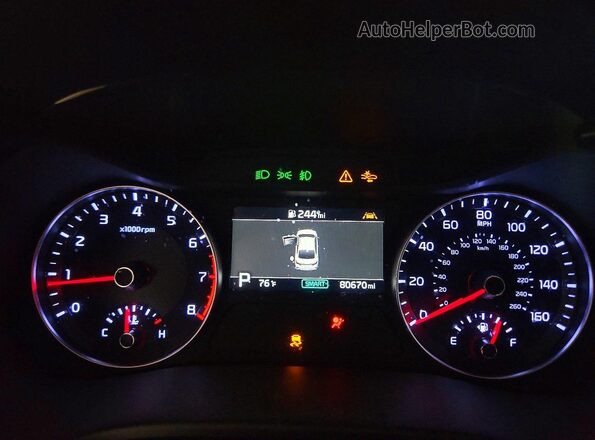 3KPF54AD8KE086334 2019 KIA FORTE Оранжевый Вид щитка приборов