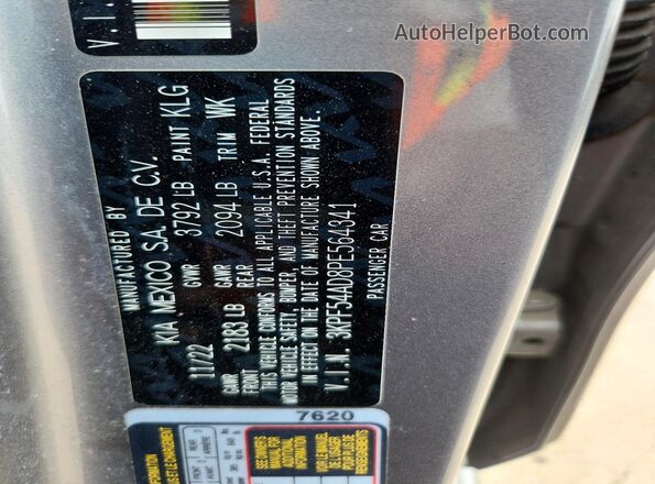 3KPF54AD8PE564341 2023 KIA FORTE Gray ძრავის განყოფილების ხედი