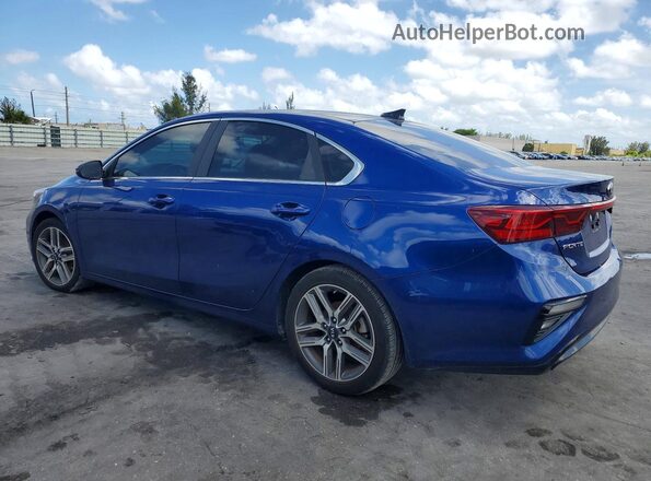 3KPF54ADXME322131 2021 KIA FORTE Blue Trasero izquierdo