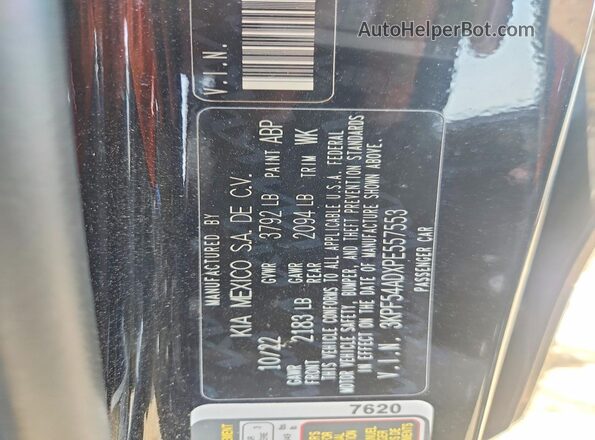 3KPF54ADXPE557553 2023 KIA FORTE Black Widok komory silnika