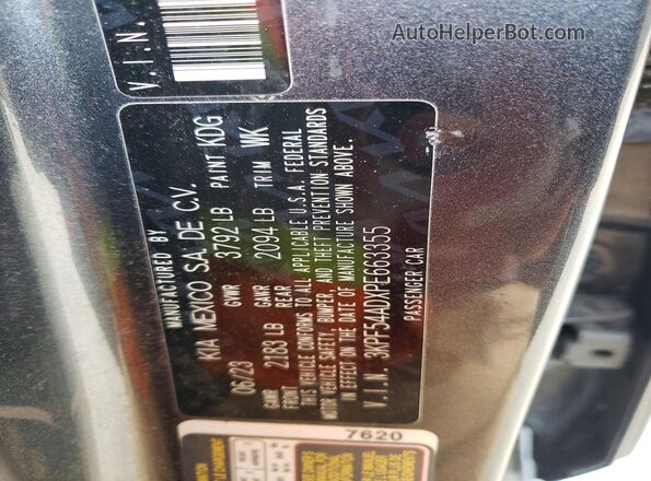 3KPF54ADXPE663355 2023 KIA FORTE Gray ძრავის განყოფილების ხედი