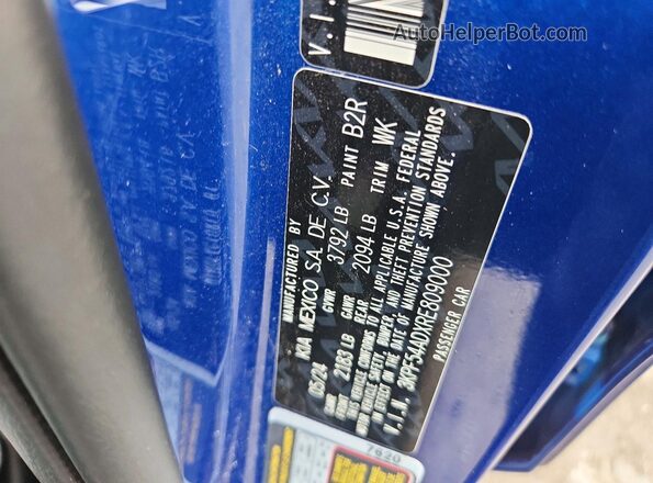 3KPF54ADXRE809000 2024 KIA FORTE Blue ძრავის განყოფილების ხედი