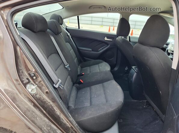 3KPFK4A71HE016461 2017 KIA FORTE Brown Rear seats view