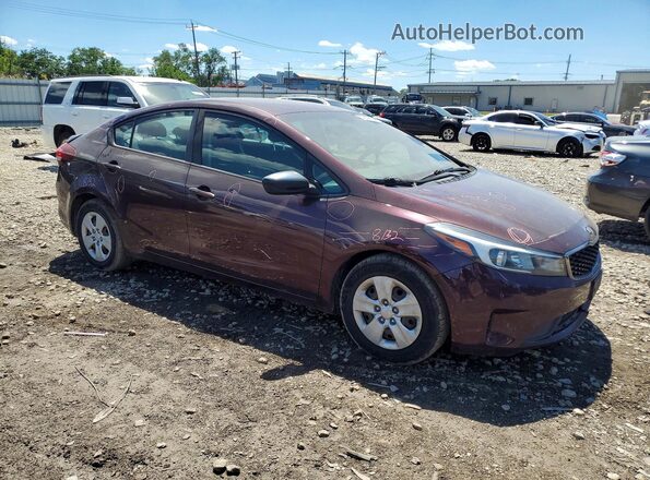 3KPFK4A71HE124370 2017 KIA FORTE Burgundy Front right