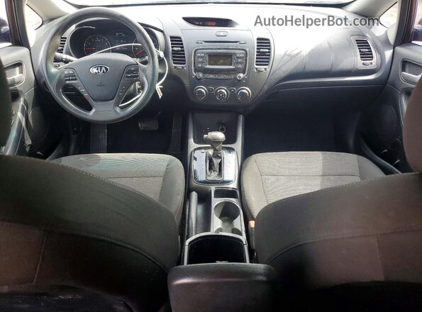 3KPFK4A71JE196692 2018 KIA FORTE Burgundy Առջևի վահանակի տեսք
