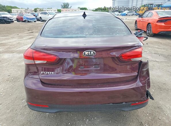 3KPFK4A71JE196692 2018 KIA FORTE Burgundy Հետևի տեսք