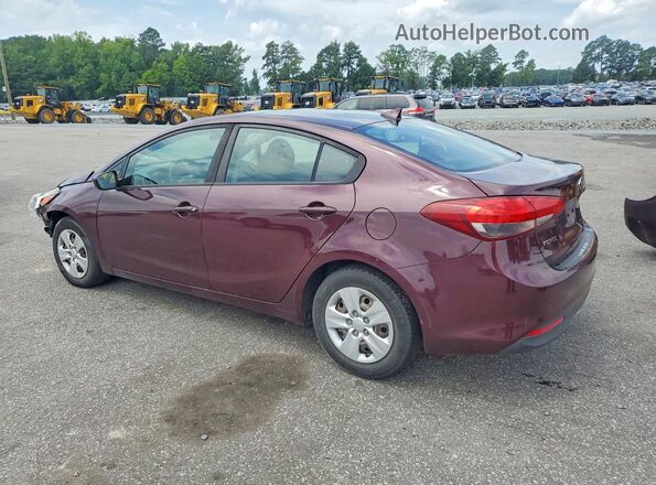 3KPFK4A72HE053826 2017 KIA FORTE Maroon Trasero izquierdo