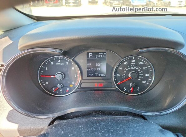 3KPFK4A74JE214957 2018 KIA FORTE Brown ხელსაწყოთა პანელის ხედი