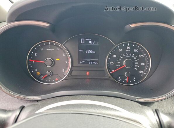 3KPFK4A76HE058009 2017 KIA FORTE Black Вид щитка приладів