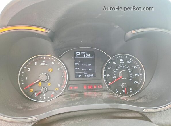 3KPFK4A76JE193223 2018 KIA FORTE White Instrument cluster view