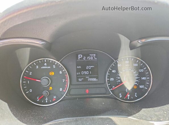 3KPFK4A77HE050341 2017 KIA FORTE White Instrument cluster view
