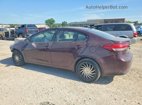 3KPFK4A77HE118671 2017 KIA FORTE Burgundy Rear left