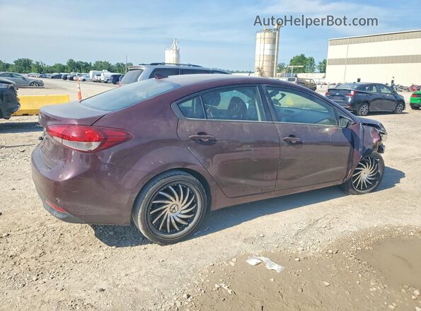 3KPFK4A77HE118671 2017 KIA FORTE Burgundy Rear right