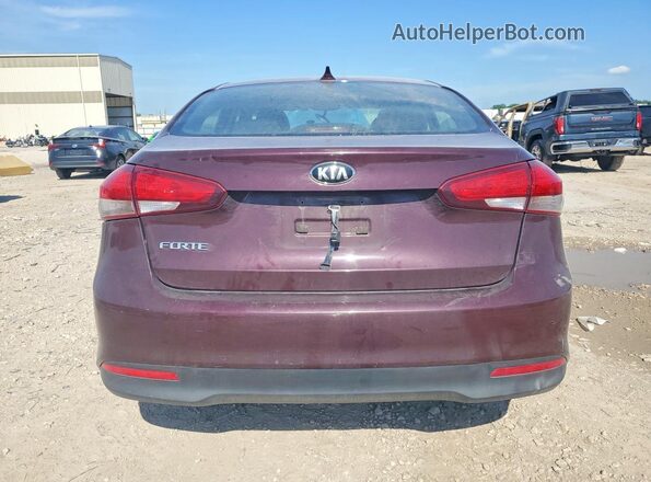 3KPFK4A77HE118671 2017 KIA FORTE Burgundy Rear view