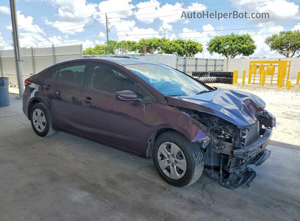 3KPFK4A78HE054060 2017 KIA FORTE Burgundy Delantero derecho