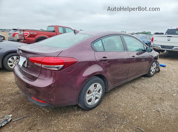 3KPFK4A78JE180862 2018 KIA FORTE Burgundy Задня права чверть