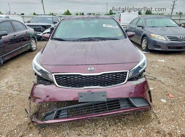3KPFK4A78JE180862 2018 KIA FORTE Burgundy Вид спереду