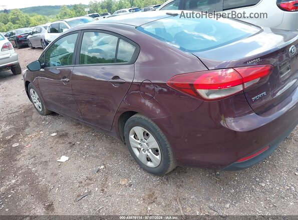 3KPFK4A79JE177226 2018 KIA FORTE Burgundy Հետևի ձախ