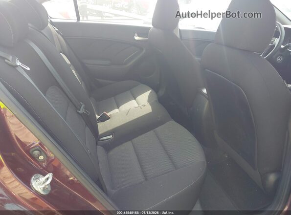3KPFK4A7XHE029595 2017 KIA FORTE Burgundy VIN კოდის სტიკერის ხედი