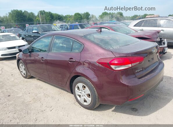 3KPFK4A7XHE029595 2017 KIA FORTE Burgundy უკანა მარცხენა