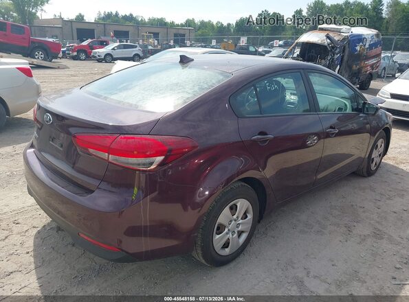 3KPFK4A7XHE029595 2017 KIA FORTE Burgundy უკანა მარჯვენა