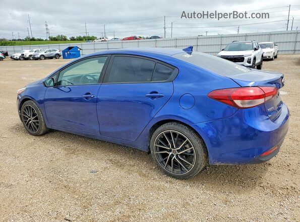 3KPFK4A7XHE137988 2017 KIA FORTE Blue Rear left