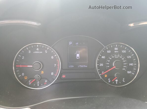 3KPFK4A7XJE270465 2018 KIA FORTE Black Вид щитка приладів