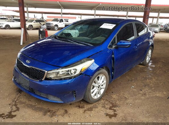 3KPFL4A70HE117309 2017 KIA FORTE Blue წინა მარცხენა ხედი სამი მეოთხედიდან