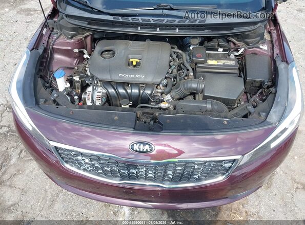 3KPFL4A71HE136998 2017 KIA FORTE Burgundy Հետևի տեսք