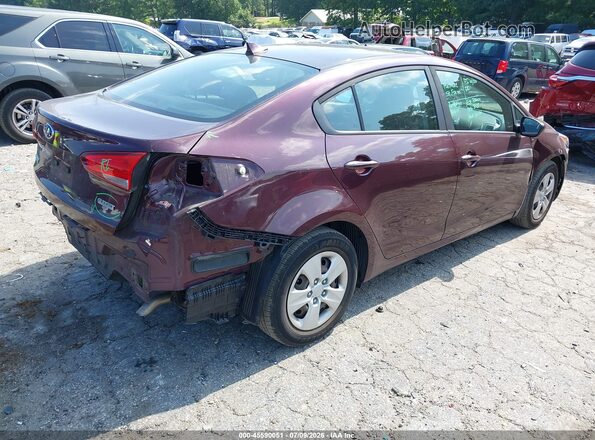 3KPFL4A71HE136998 2017 KIA FORTE Burgundy Հետևի աջ