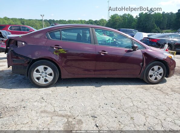 3KPFL4A71HE136998 2017 KIA FORTE Burgundy Սալոնի 360 աստիճան տեսք
