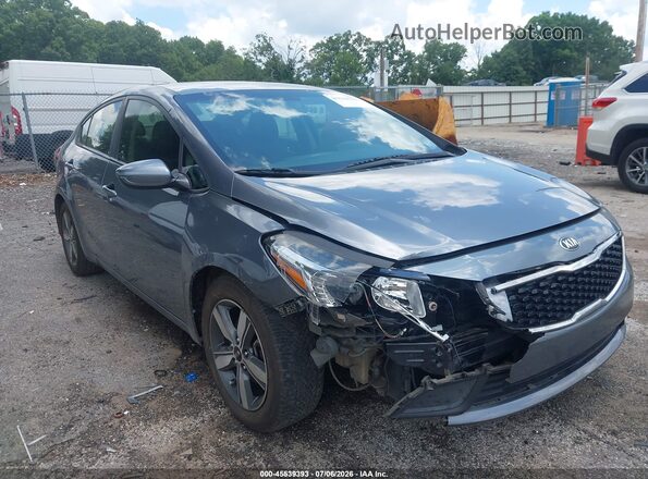 3KPFL4A71JE189349 2018 KIA FORTE Gray წინა ხედი