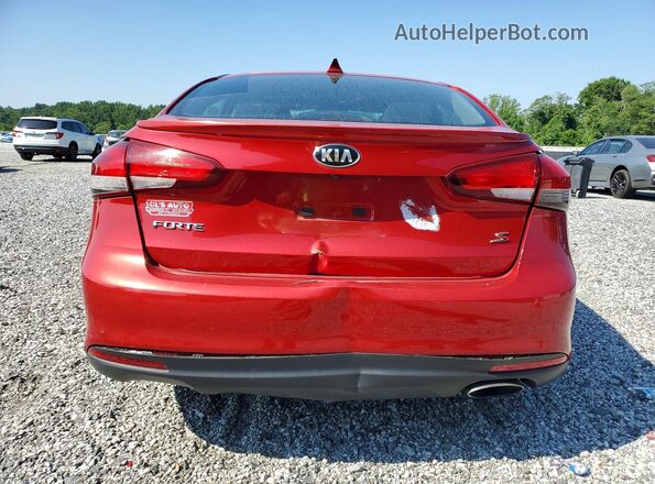 3KPFL4A71JE257522 2018 KIA FORTE Красный Вид сзади
