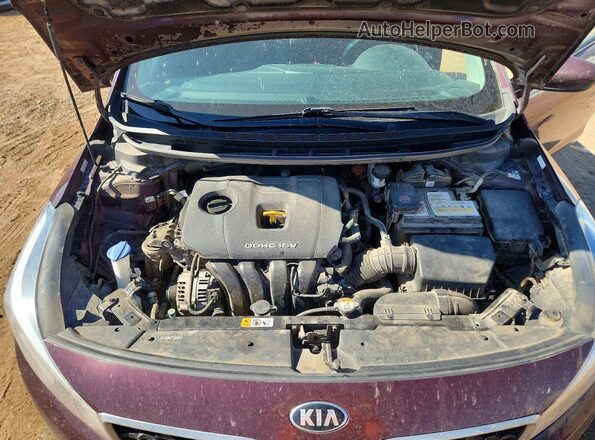 3KPFL4A71JE259268 2018 KIA FORTE Бордовый Вид задней части салона