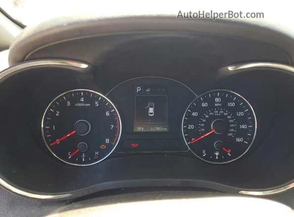 3KPFL4A72JE187934 2018 KIA FORTE Red ხელსაწყოთა პანელის ხედი