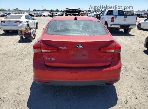 3KPFL4A72JE187934 2018 KIA FORTE Red უკანა ხედი