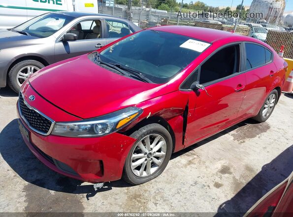 3KPFL4A73HE134282 2017 KIA FORTE Red Առջևի ձախ երեք քառորդ տեսարան