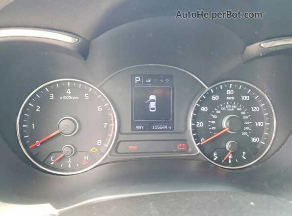 3KPFL4A73JE268327 2018 KIA FORTE Blue Вид щитка приладів