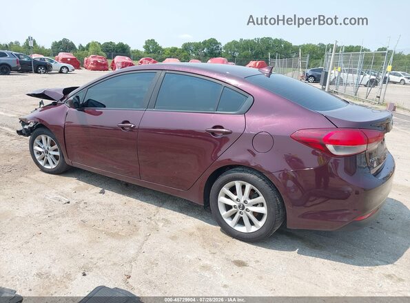 3KPFL4A74HE012949 2017 KIA FORTE Maroon Задня ліва чверть