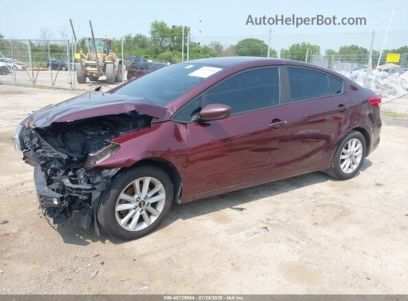 3KPFL4A74HE012949 2017 KIA FORTE Maroon Передня ліва чверть
