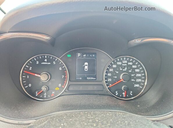 3KPFL4A74HE056076 2017 KIA FORTE White Вид щитка приладів
