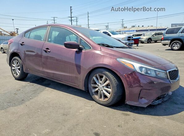 3KPFL4A74HE117622 2017 KIA FORTE Бордовый Передняя правая четверть