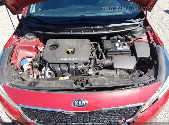 3KPFL4A74HE155819 2017 KIA FORTE Red Rear view