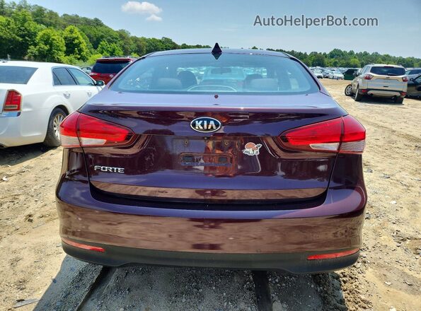 3KPFL4A74JE196652 2018 KIA FORTE Burgundy Widok z tyłu