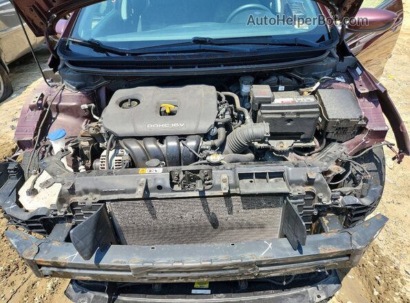 3KPFL4A74JE196652 2018 KIA FORTE Burgundy Widok wnętrza z tyłu